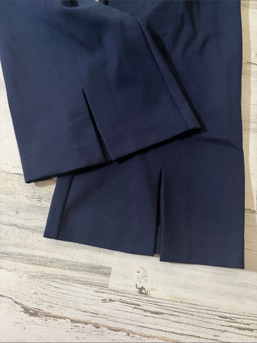 J McLaughlin Tailored Women's Navy Straight-Leg Trousers Size 10 - Picture 2 of 8